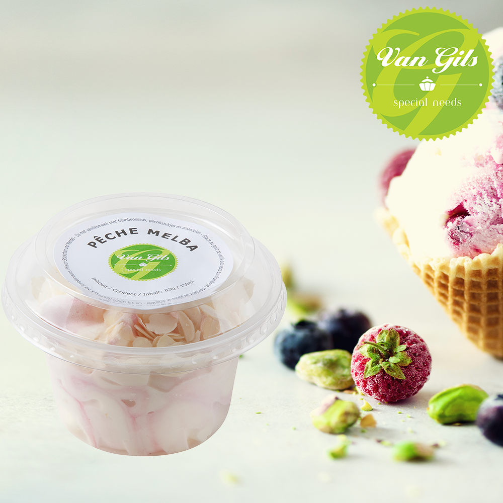 Luxe Coupe Peche Melba Ijs