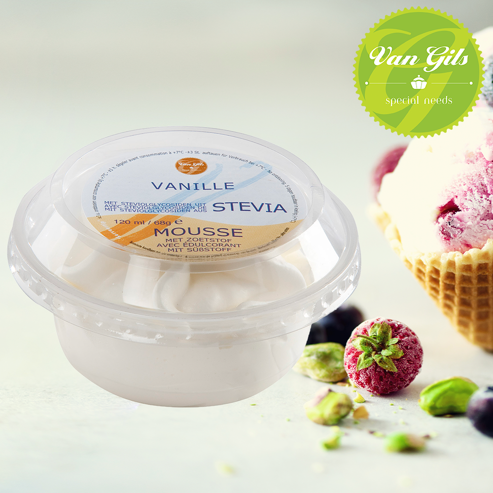 Vanille Mousse met Zoetstof – Stevia