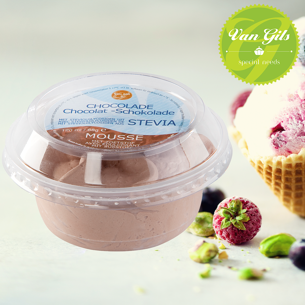 Chocolade Mousse met Zoetstof – Stevia