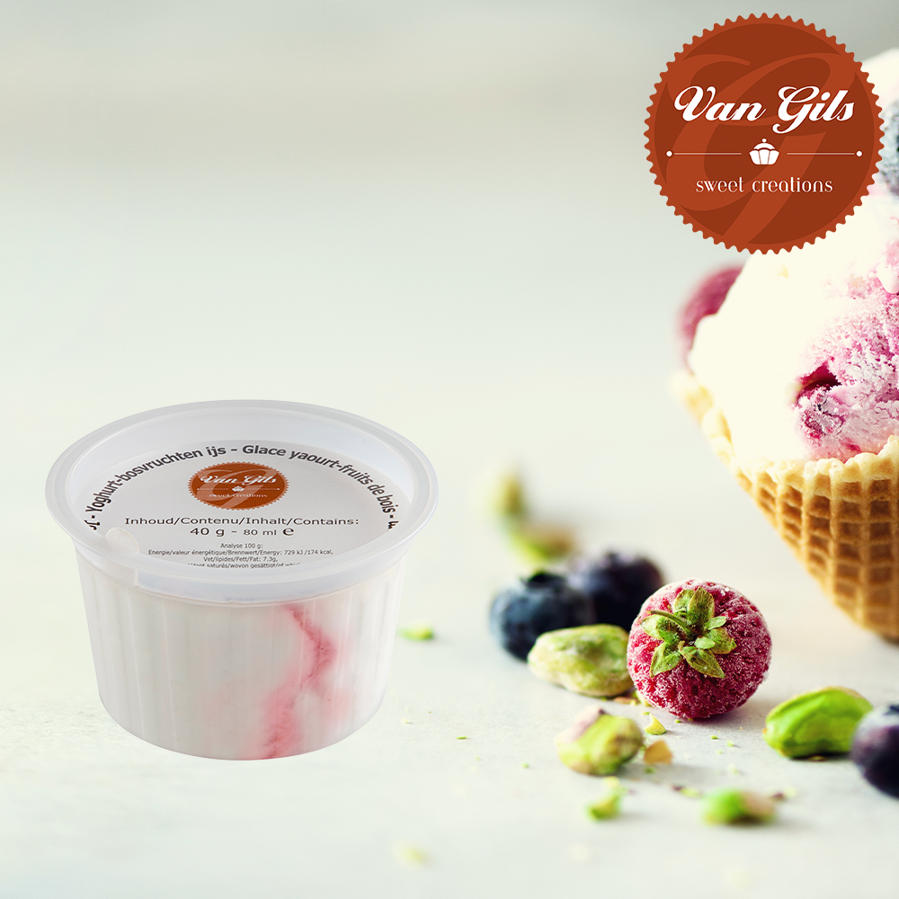 Mini Bosvruchten Yoghurt Roomijsbekers
