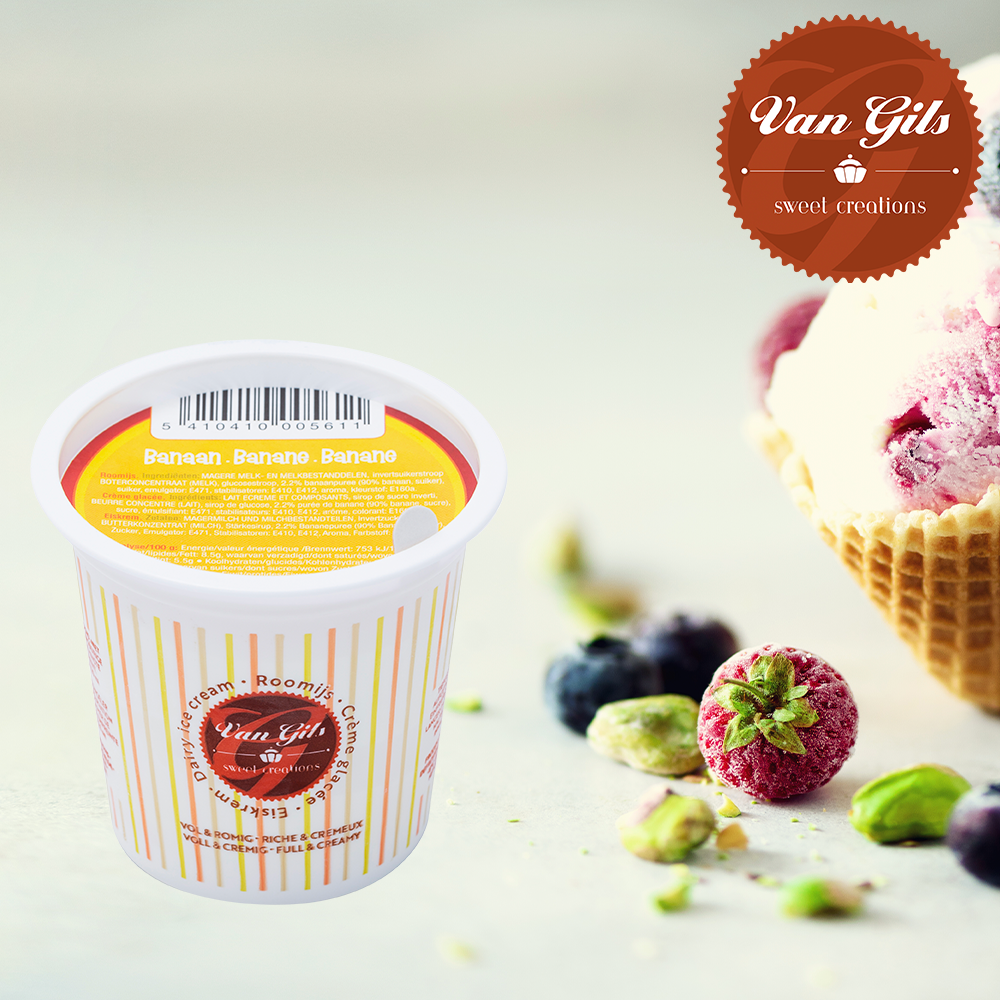 Banaan Roomijsbekers