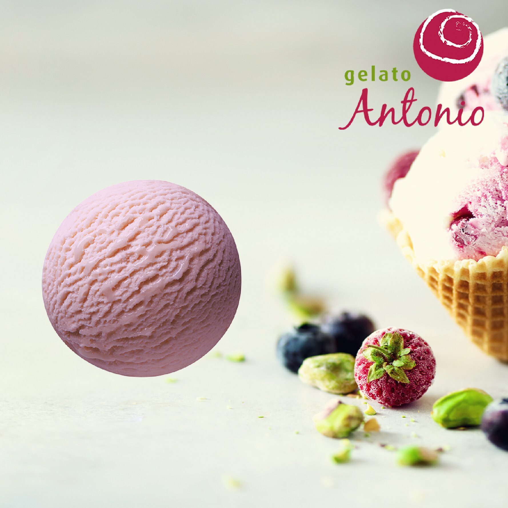 Rode Bonen Ijs Gelato Antonio